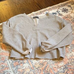 Urban Outfitters Light Gray V-Neck Sweater